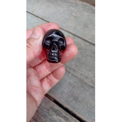 Crâne en Obsidienne noire 42mm