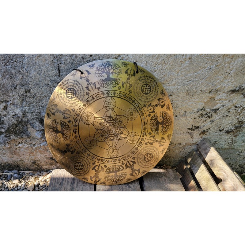 Gong Tibétain 7 métaux 1925grs 42.2cm Métatron