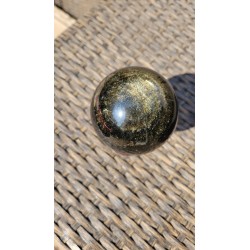 Sphère d'Obsidienne dorée...