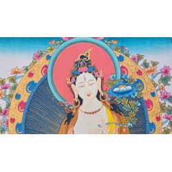 Thangka Tara Blanche 122x66cm Tangka