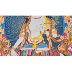 Thangka Tara Blanche 122x66cm Tangka