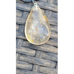 Pendentif goutte Quartz Rutile