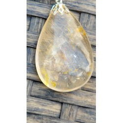 Pendentif goutte Quartz Rutile