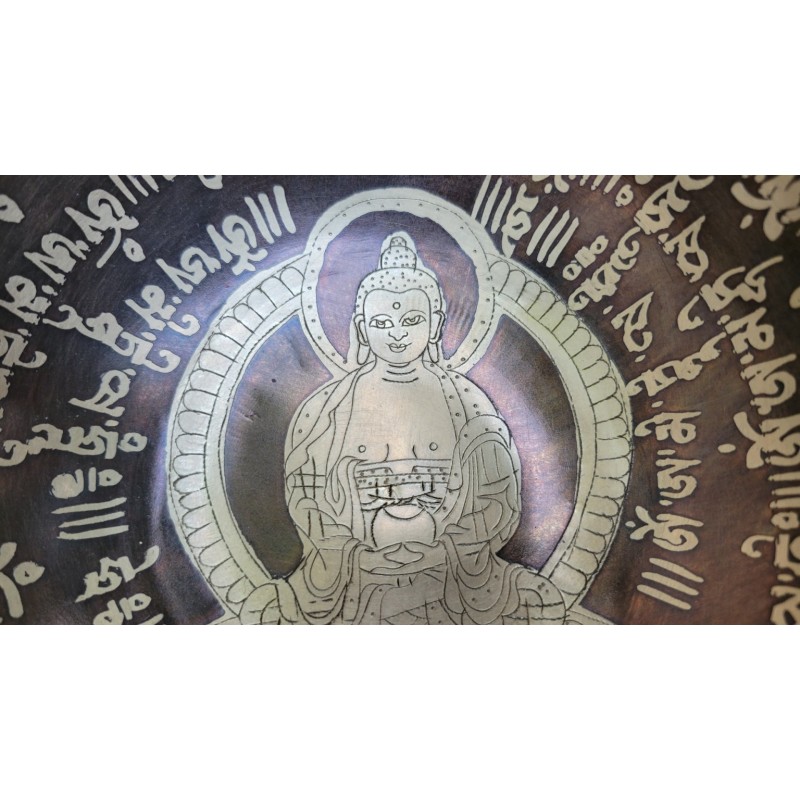 Bol chantant Tibétain 7 métaux 905grs Amitabha