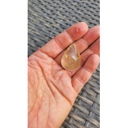 Cabochon goutte Quartz rutile doré 18grs