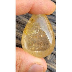 Cabochon goutte Quartz rutile doré 18grs