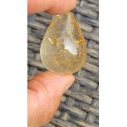 Cabochon goutte Quartz rutile doré 18grs