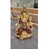 Statue de Bouddha  Tara Verte 22cm Or