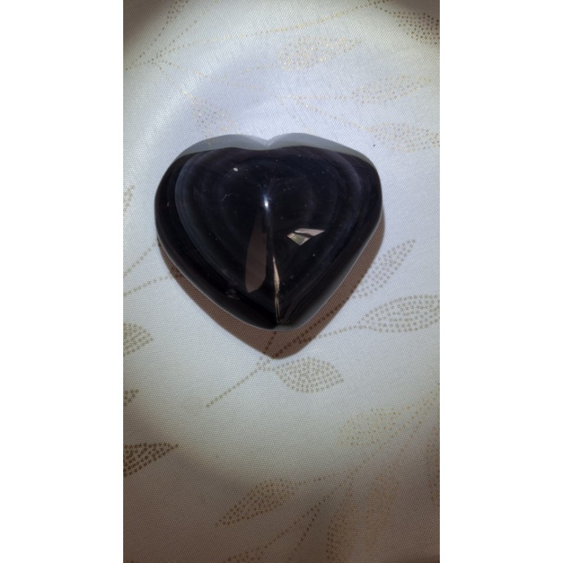 Coeur en Obsidienne Oeil Céleste 142grs 66mm