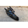 Crâne de Dragon en Obisidienne noire 13cm