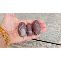 lot de 3 Shiva Linga ou Lingam Pierre sacrée 5-6cm