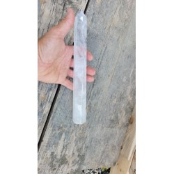 Pointe obelisque polie Cristal de Roche 441grs 26.5cm