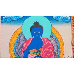 Thangka Bouddha medecine Tangka 83x49cm