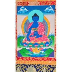 Thangka Bouddha medecine Tangka 83x49cm