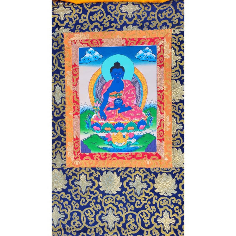 Thangka Bouddha medecine Tangka 83x49cm