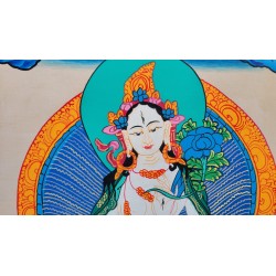 Thangka Tara Blanche  Tangka 80x48cm