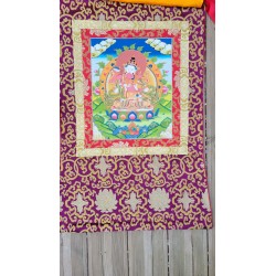 Thangka Bouddha Vajrasattva et Shakti Tangka 83x50cm