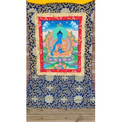 Thangka Bouddha medecine Tangka 81x49cm