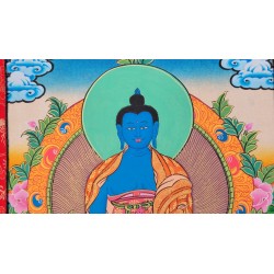 Thangka Bouddha medecine Tangka 81x49cm