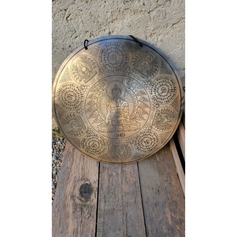 Gong tibétain 7 métaux 2610grs 48.5cm