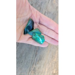 Pierre poile de Malachite pure brute polie 46grs