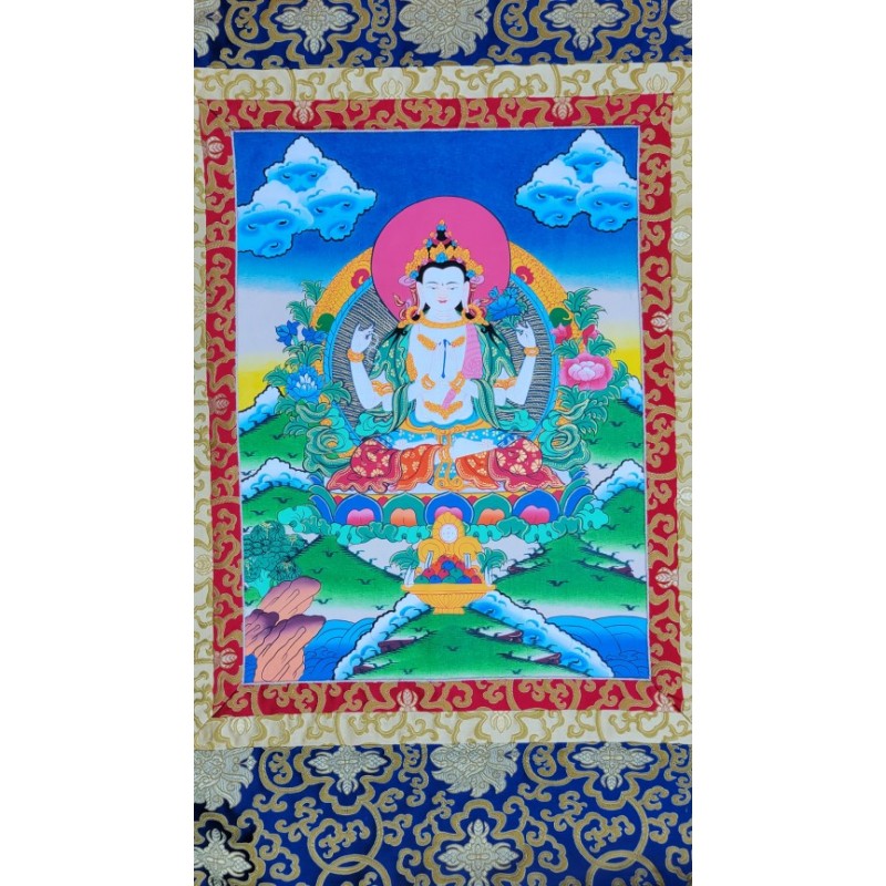 Thangka bouddha Chenrezig  Tangka