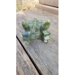 Crâne de Dragon en Jade 14.5cm