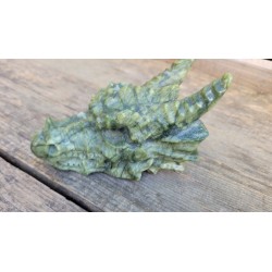 Crâne de Dragon en Jade 14.5cm