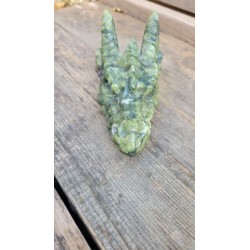 Crâne de Dragon en Jade 14.5cm